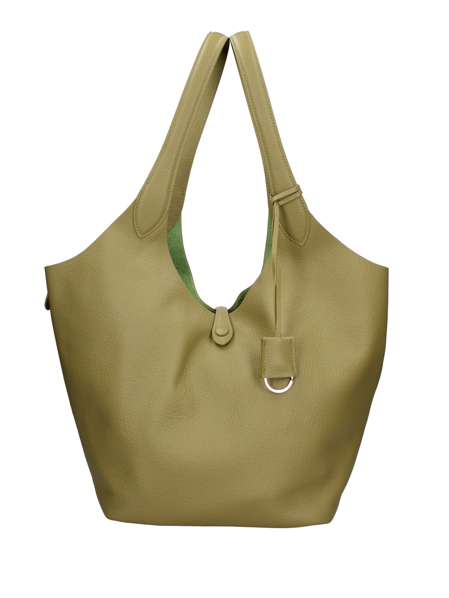 Borsa a Mano in Vera Pelle Verde Chiara Ferretti